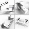 Ruacq Toilet Paper Holder Chrome 2 Pack Double Post Pivoting