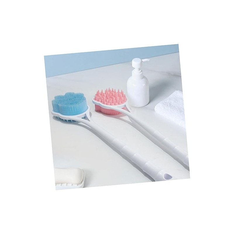 2piezas Cepillos De Baño Mango Exfoliantes De Para Ducha y