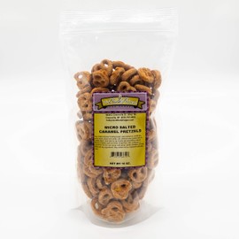 Micro Salted Caramel Pretzels, Bulk (1 lb. Resealable Zip Lock Stand Up Bag)