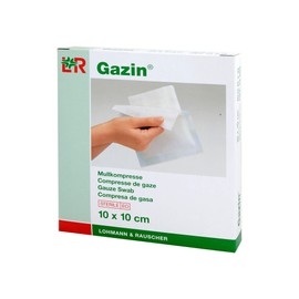 Gazin Gauze Dressings, Sterile, White, Pack of 50 (10 cm x 10 cm)