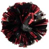 PUZINE 2pack 12" Cheerleading Metallic Foil & Plastic Ring Pom