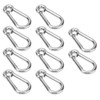 10Pcs Snap Hook Stainless Steel Safety Rope Spring Carabiner Hanging