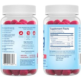 SlowMag Mg Muscle Health  Recuperación Gomitas, citrato de magnesio en 60 unidades