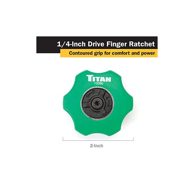 Titan 12090 1/4-Inch Drive 72-Tooth Finger Ratchet