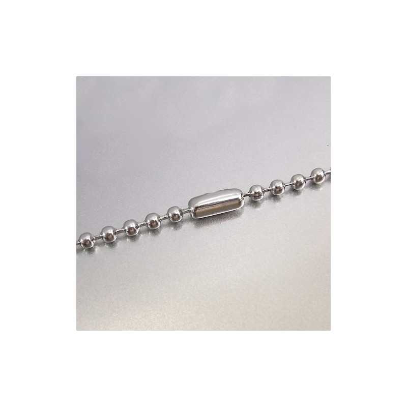 Ball Chain, Stainless Steel, 0.12 inches (3.0 mm), 17.7