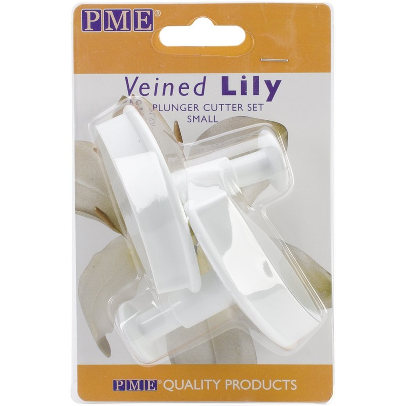 PME LY1000 Veined Lily Plunger Cutters, Small Size, Set of
