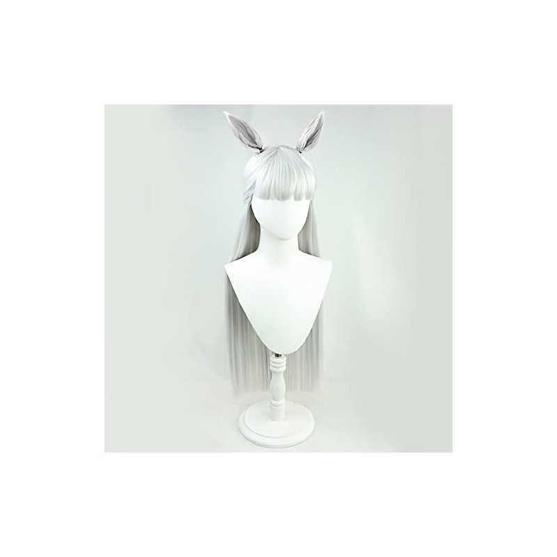 osseoca Gold Ship Cosplay Wig Silver gray with ears