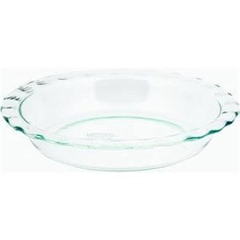 Pyrex C-209 Clear Fluted Rim Glass Pie Plate 9.5 x 1.6 in 24-CM