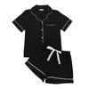 SHEKINI Women Pyjamas Set Short Sleeves Button Down PJ Set