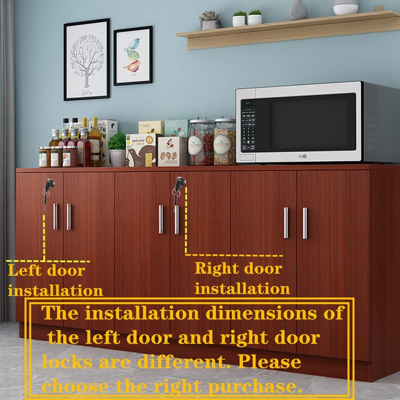 Double Door Cabinet Lock Cabinet Drawer Lock [Keyed Alike] Double