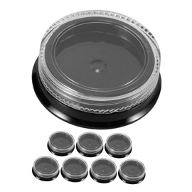 Mikinona Nail Glitter Jars 8 Pack Plastic Portable Small Jars Empty for Nail Art Supplies Reusable