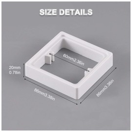 Single Socket Spacer - ShiningUU 20mm Light Switch Extension Box with 50mm Screws | Universal Socket Spacer for Lush Mount Back Pattress Box Height Increase for UK Homes, Offices & Schools