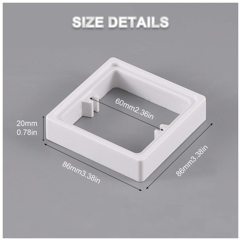 Single Socket Spacer - ShiningUU 20mm Light Switch Extension Box