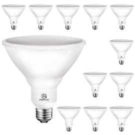 Energetic PAR38 Outdoor LED Flood Light Bulb, 3000K Warm White, 90 Watt Equivalent, Wet Rated, 900LM, E26 Base, Non-Dimmable, UL, 12 Pack