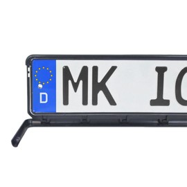 Milageto EU License Plate Frame Car Plate Holder Universal Car Licence Bracket for Women and Man Professional Repair Part, Black