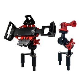 WINDFRD Motorcycle Phone Action Camera Mount Holder for Ducati Panigale V4 V2 1199 1299 959 939(Super Sport/S) 899 848 Adjustable Size Fixing Device (Red)