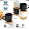 Hasense 3 OZ White Espresso Cups and 4 OZ Black