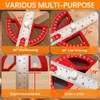 FEMONGY Protractor, Metal Protractor, Universal Combination Angle with Ruler Stop