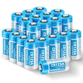 Mihobatt 20-Pack CR123A 3V Lithium Batteries 1650mAh