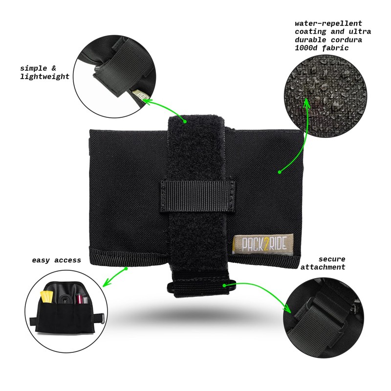 PACK2RIDE Blossom - Bolsa enrollable para bicicleta, resistente al agua,