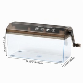 Hand Shredder, Mini Paper Shredder, Hand Crank, A4 Paper Shredder for Office, School, Home
