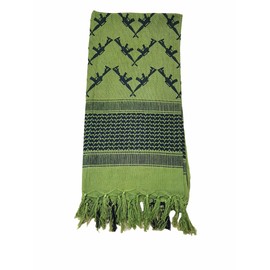 SheKaf Shemagh Scarf Men - Women/Cotton Military Keffiyeh Arafat Tactical Desert Head Wrap Valentines day gift for him & her (Green Rifle
