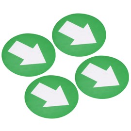 PATIKIL Enter Sign with Arrow 6 Inch, 4 Pack Round Green Entry Symbol with White Arrow for Supermarket Wall Direction