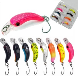 UV Active Premium Trout Wobbler Set in Catchy Colours, Wobbler for Trout Fishing Wobbler, Trout Wobbler, Trout Bait, 1.3 g and 3.9 cm (8 Pieces in Box)