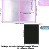 10 Pcs Magnetic Sheets and Storage Bags for Stamps and