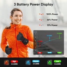 Heated Gloves for Men Rechargeable Thin Fingerless Gloves for Ice Fishing Photography Working Running Driving Hiking