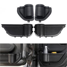 ETL INDUSTRIES 4PCS Front + Rear Door Storage Pockets, Door Side Insert Organizer Tray Box for 2018-2023 Jeep Wrangler JL JLU Rubicon Sport Sahara Gladiator JT Interior Storage Accessories