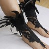 HOMELEX Women Black Lace Feather Gloves Witch Angel Costume Accessories