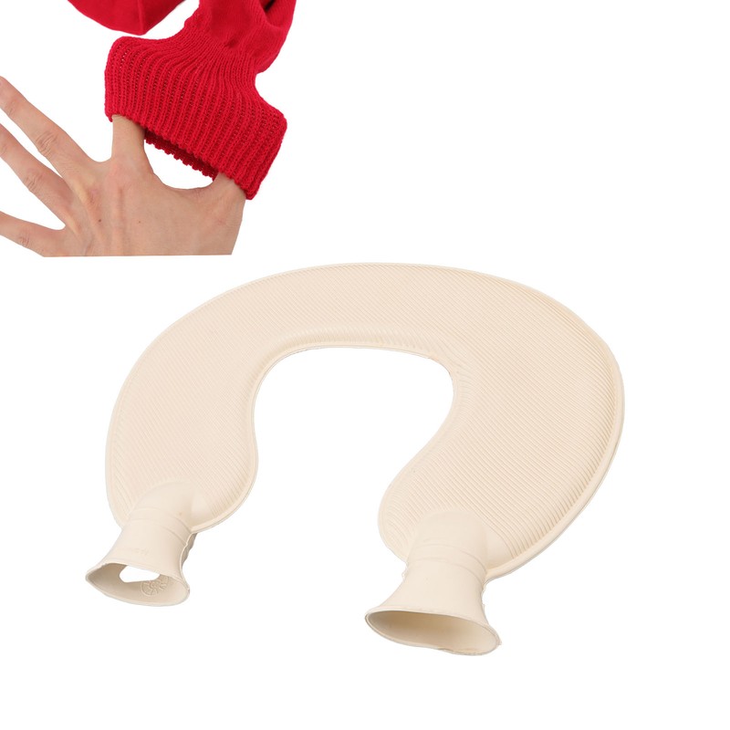 U Shaped Neck Hot Water Bag Double Knitted Insulation Rubber