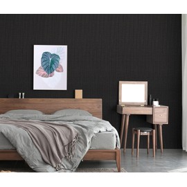 Amaowdc 17.51in x118in Black Wallpaper Contact Paper Self Adhesive Peel and Stick Waterproof Removable Thicken Modern Textured Vinyl Film for Countertops Cabinet Kitchen