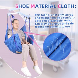 EZ Assisitve Comfort Fully Body Sling with Low Back,Patient Lift Sling for Toileting,Safety Working Load 500 lbs (Small)