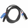 XC-PWC14-DMX03 PProX 3FT Dual 14AWG Powerkon to Dual DMX Combo