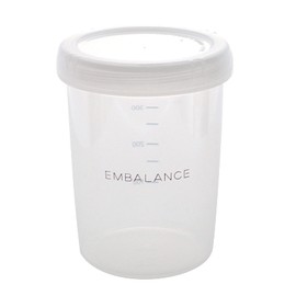 Embalance Deep Round Container, Small, 16.9 fl oz (500 ml), Clear