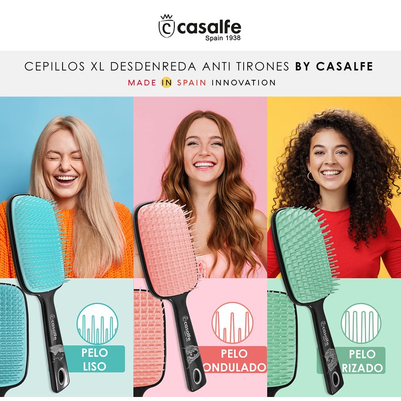 Entwirrbürste XL - mittlere Plektrum - gewelltes Haar