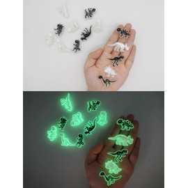pequano 14PCS luminous Dinosaur Charms Decoration for Shoe,charms for boys Decoration for Shoe,Bag,Bracelets Dinosaurs Themed Party Favor