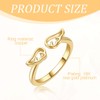 IKOPFLN Pack of 3 Gold Toe Ring Stainless Steel Adjustable
