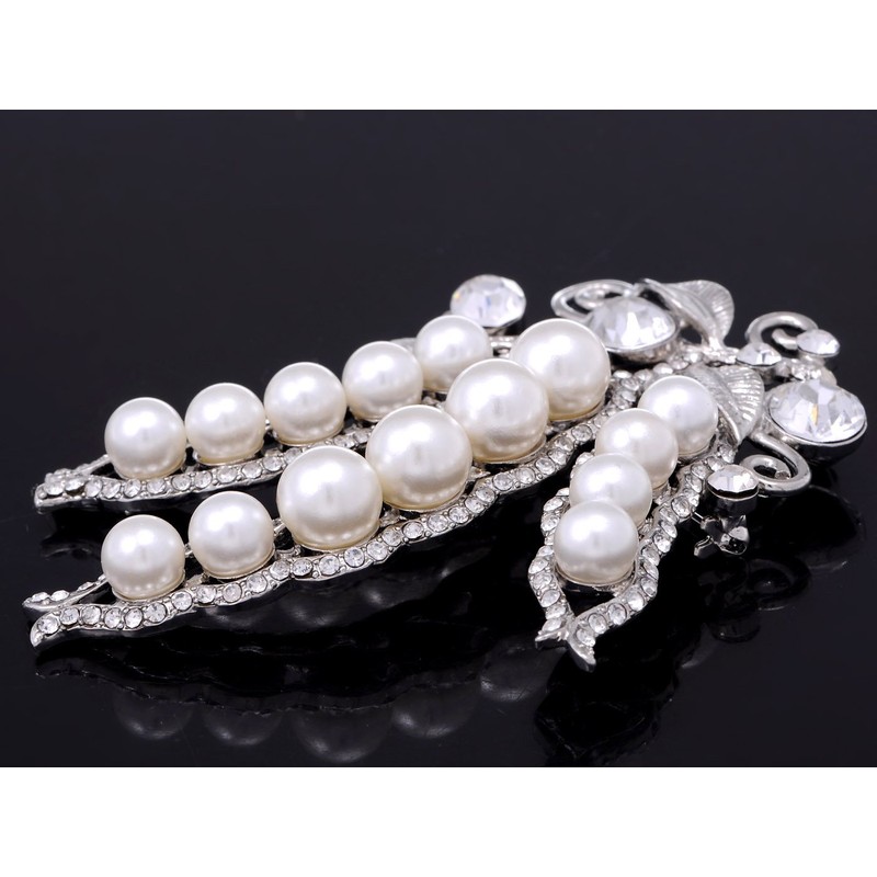 Alilang Silvery Tone Trio of Peas in a Pod Faux