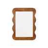 Wooden Mirror 16 X 12in Frame Walnut Brown Wood Rustic