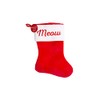 Pearhead Meow Cat Christmas Stocking, Classic Style Pet Holiday Stocking,