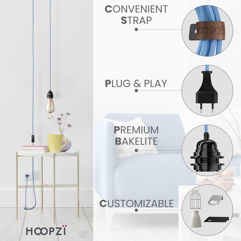 Hoopzi, Bala, E27 socket with cable, E27 lamp socket with