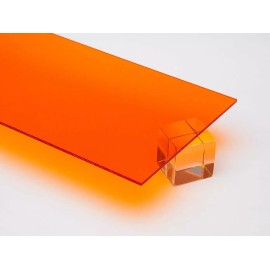 Acrylic Amber Transparent Plexiglass .125" - 1/8" x 24" x 48” Sheet #2422