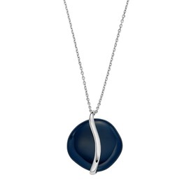 Skagen Women's Sofie Sea Glass Blue Organic-Shaped Pendant Necklace, SKJ1809040