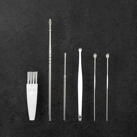 Stainless Steel Earwax Removal Tool Kit 6 Pieces Set 4ea