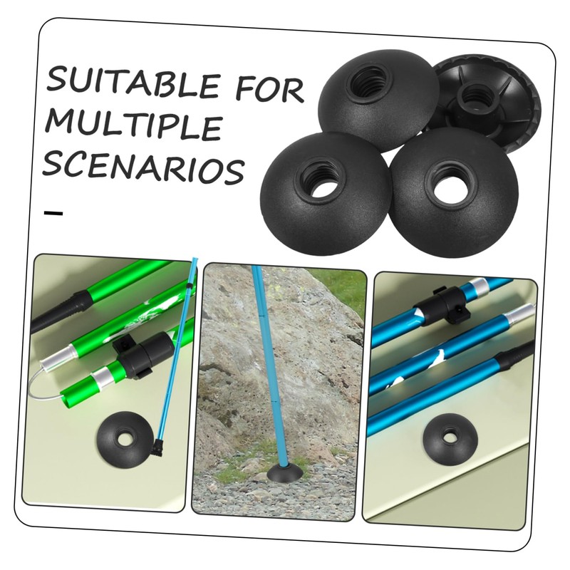 Sosoport 4pcs Trekking Pole Snow Holders Hiking Pole Tips Hiking
