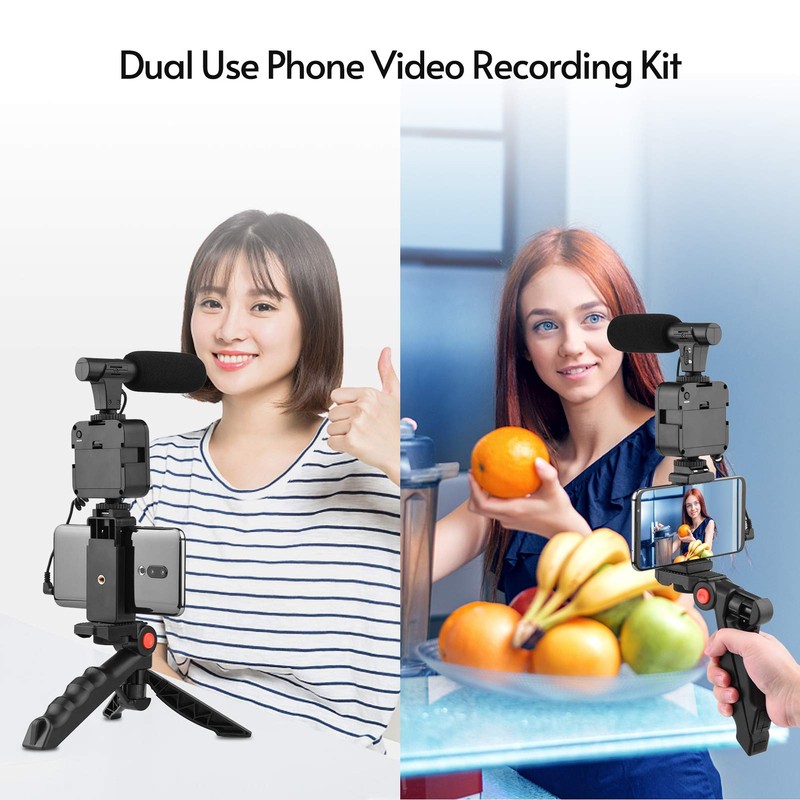Camnoon Phone Vlog Video Kit with Table Tripod Phone Holder