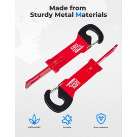 KEMIMOTO 7" Anti-Rust Easy Door Latches (1 Pair), Vent Extender for Enhanced Airflow Compatible with Can-Am X3, Defender HD8, and RZR 200/1000/900, Red